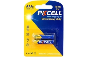 Baterii PKCELL Extra Heavy Duty, AAA, R03P, 1.5V, blister, 2 buc image