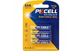 Baterii PKCELL Extra Heavy Duty, AAA, R03P, 1.5V, blister, 4 buc image