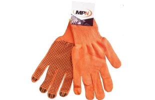 Manusi de lucru tricotate Orange cu autocolant MPN '1c-12buc' image