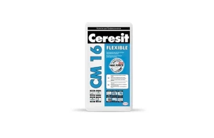 Adeziv pentru placari ceramice si din piatra naturala CM 16 FLEXIBIL White Ceresit. 25 kg. image