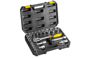 Set de chei tubulare 38D642 Topex. CrV. 1/2". 21 piese image