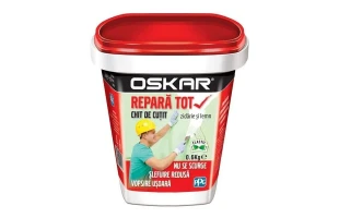 Chit de cutit pentru lemn si zidarie OSKAR. Interior / Exterior. Alb. 0.6 kg. image