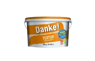 Tencuiala decorativa cu latex siliconat, structurata, aspect scoarta de copac, alba, TEXTUR DANKE, 25 kg image