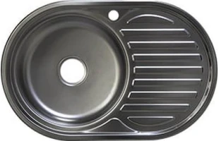 Chiuveta de bucatarie incastrabila Rubano. 770 x 500 x 180 mm. Cuva stanga. Finisaj lucios. Inox. 0.8 mm. image