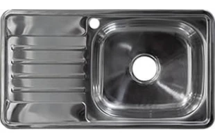 Chiuveta de bucatarie incastrabila Rubano. 760 x 420 x 180 mm. Cuva dreapta. Finisaj lucios - 0.8 mm. Inox. image