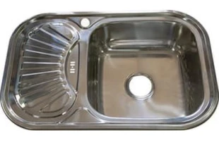 Chiuveta incastrabila Rubano. 750 x 490 x 180 mm. Cuva dreapta. Finisaj lucios - 0.8 mm. Inox image