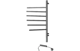 Uscator electric pentru prosoape, Vertical 6, 785 × 395 × 75 mm, negru, ELNA image