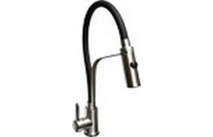 Baterie pentru bucatarie RUBANO. Cu pipa neagra U. Inox. image