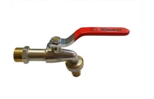 Robinet cu bila pentru butoi RUBANO. Armat. Alama. d 1/2"M. image