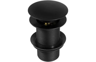 Ventil lavoar cu click clack fara preaplin NHC_B10A Deante. d 66 mm. 1- 1/4". Negru. image