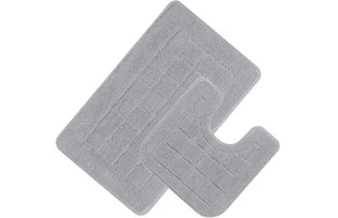 Covor baie, set 2 buc, 50 × 80 cm / 50 × 40 cm, microfibra, MPN image