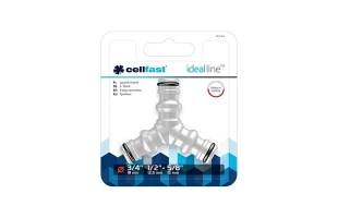 Conector cu 3 cai pentru furtun IDEAL Cellfast. 1/2" - 3/4" image