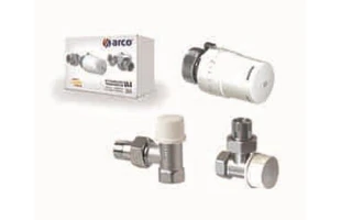 Set robinet calorifer coltar TEIDE ARCO. d 1/2". ( tur - retur -cap termostat) image