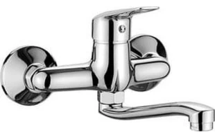 Baterie pentru lavoar Neo Boro. Fixare de perete. Crom. image
