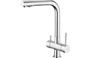 Baterie pentru chiuveta Deante. Cu iesire la filtru de apa. Cu pipa dreptunghiulara. Crom. image