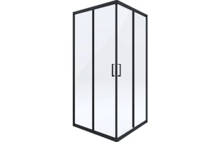 Cabina de dus, patrata, 90x90x185cm, neagra, sticla transparenta, FUNKIA DEANTE image