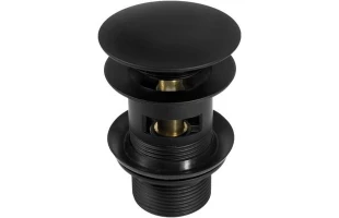 Ventil click - clack pentru chiuveta/ bideu NHCB10B Deante. Cu preaplin. Econom. d 66 mm. 1-1/4". Negru. image
