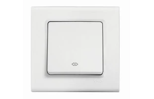 Intrerupator cap cruce cu o clapa Linnera Viko by Panasonic. Alb image