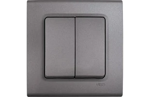 Intrerupator cu doua clape Linnera Life Viko by Panasonic. Gri image