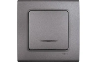 Intrerupator cu o clapa cu indicator Linnera Life Viko by Panasonic. Gri image