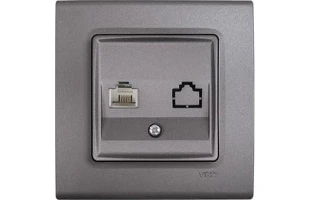 Priza de date ordinara ' RJ45 cat5e ' Linnera Life Viko by Panasonic. Gri image
