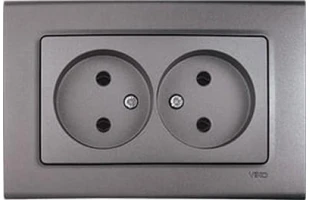 Priza dubla fara impamintare Linnera Life Viko by Panasonic. Gri image