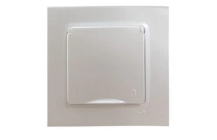 Priza cu impamintare. obturator protectie pentru copii si capac Linnera Life Viko by Panasonic. Perla alba image