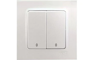 Intrerupator cap scara cu doua clape Linnera Life Viko by Panasonic. Perla alba image