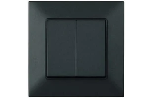 Intrerupator cu doua clape Linnera Life Viko by Panasonic. Negru image