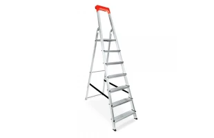Scara din aluminiu simpla SLIM BAU WELT. Pliabila. 7 trepte. image