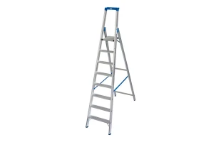 Scara din aluminiu simpla SLIM BAU WELT. Pliabila. 8 trepte. image