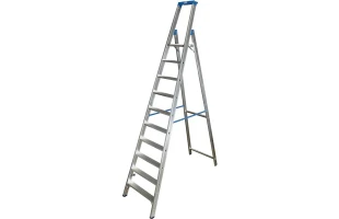 Scara din aluminiu simpla SLIM BAU WELT. Pliabila. 10 trepte. image