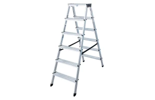Scara aluminiu dubla SLIM BAU WELT. Pliabila. 6 trepte. image