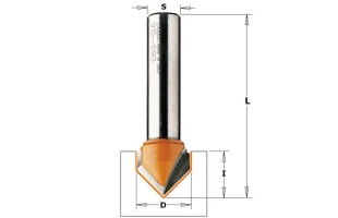 Freza de canelat in forma de V CMT. D-38 I-28.5 L-63.5 S-8 image