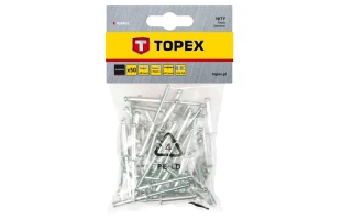Nituri pop din aluminiu Topex 43Е402. 4.0 x 10 mm. 50 buc. image