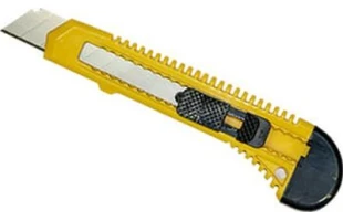 Cutter cu lama retractabila BAU WELT. 18 mm. Galben. image