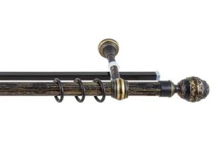 Galerie dubla Valans Le-Grand. Cu sina U. 2.8 m. Aur negru / patina. image