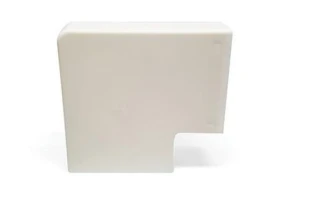 DLP-slim. unghi plat in forma-L p/u canal-cablul. 74x20mm. alb. 'cut - 2buc' QUEL image