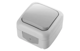 Intrerupator simplu pentru exterior, IP54, gri, Palmiye Viko image