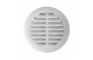 Grila de ventilare rotunda, cu plasa Aquer. d 100 mm. Alba. image