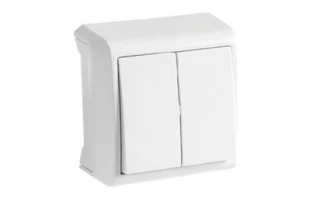 Intrerupator cu doua clape Vera Viko by Panasonic. Alb image
