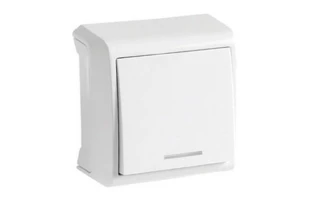 Intrerupator cu o clapa cu indicator luminos Vera Viko by Panasonic. Alb image