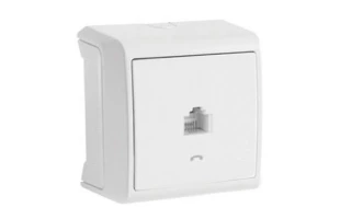 Vera Priza aplicata calculator ordinara 'RJ45 cat5e'. alb image