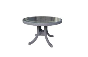 Masa din ratan, rotunda, 120cm, alb-gri image