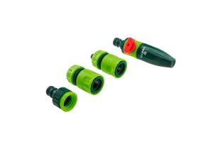 Set duza de stropit si accesorii pentru furtun Verto. Debit reglabil. Blocator de debit. 1/2". image