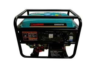 Generator de curent electric G5500 Hammer. Benzina. AVR. Pornire manuala/ electrica. 5.5 kW. 230 V. 25 l image
