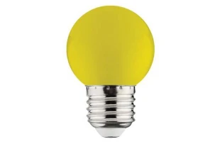 Bec LED SMD Horoz. G45. 1 W. E27. Galben. Forma sferica. image