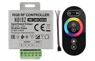 Controller RGB Horoz. 216 - 432 W. 12 - 24 V. 6 A. telecomanda neagra. image
