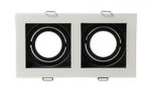 Spot incorporabil Petunya-2 Horoz. MR16. GU5.3. 18.5 x 10 x 4.2 mm. Alb / Negru. Patrat. image