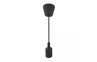 Corp de iluminat suspendat, E27, 1 m, negru, VOLTA Horoz image